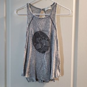 Threads Studio Gray Moon Flower Tank Top